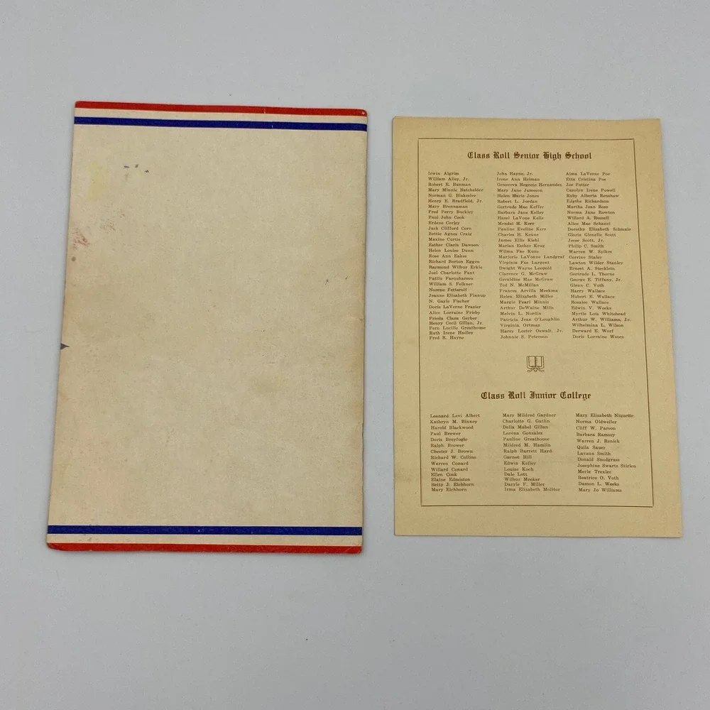 1941 1942 Garden City Junior College Kansas Yearbook Banquet Commencement WWII